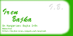 iren bajka business card